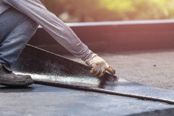 Professional Exterior Waterproofing technician working in Hemlock, NY